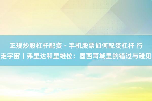 正规炒股杠杆配资 - 手机股票如何配资杠杆 行走宇宙｜弗里达和里维拉：墨西哥城里的错过与碰见